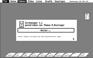 Zeitmanager atari screenshot